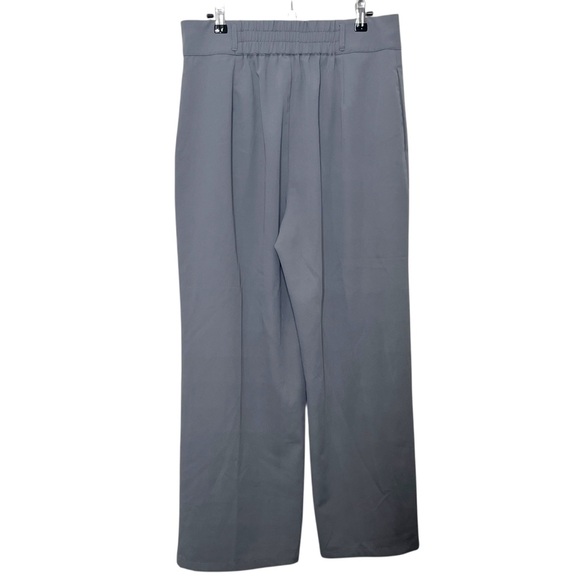 Halara Wide Leg Trousers Women’s Large Petite Gray Work Stretch High Rise - Picture 5 of 10